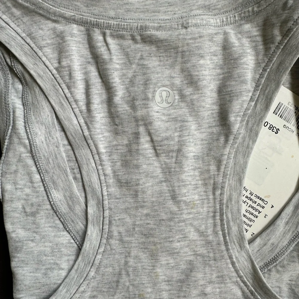 Lululemon Athletica Asymmetrical Gray Sleeveless Tank Top - Picture 6 of 9